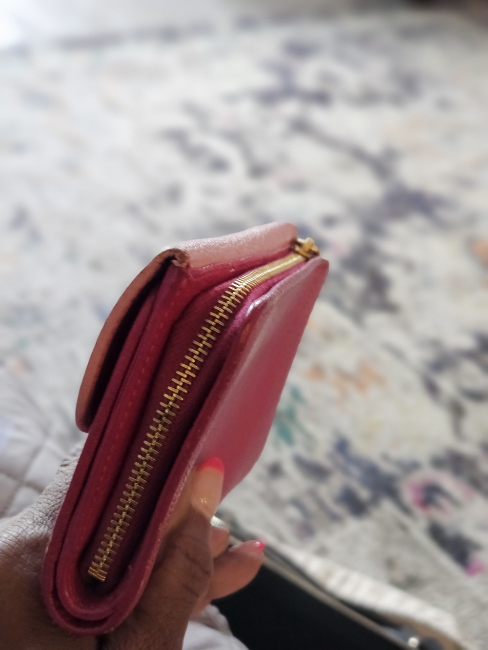 Miu Miu Two-Tone Pink Leather Wallet - Picture 10 of 10